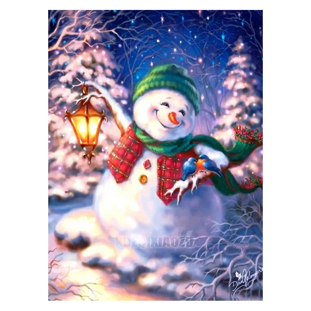 Diamond Painting Christmas Snowman Cross Stitch New Arrival 5D DIY Diamond Embroidery Mosaic Cartoon Craft Holiday Decorations