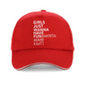 Girls Just Wanna Have Fundamental Human Rights Letter Print Baseball Cap Feminist Feminism Hat Adjustable Snapback Hats