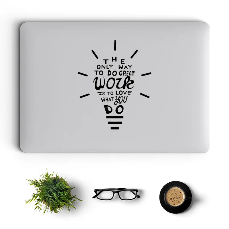 Creative Bulb Quote Vinyl Laptop Decal for Macbook M2 Air 13 Accessories Pro 16 Retina 15 Inch Mac Skin Notebook Tablet Sticker