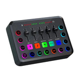 896F 48V Large Diaphragm Sound Card Phone Singings Computer Recording Professional Sound Mixer Recorder English