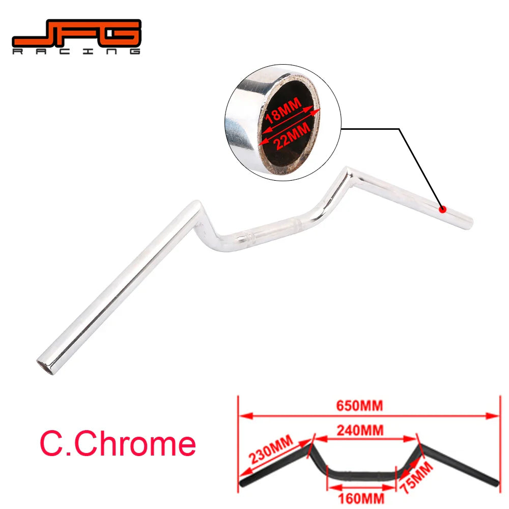 Motorcycle 22mm 7/8" Or 25mm 1" Handlebar Chrome Retro Drag Handle Z Bar For Harley Sportster 1200 883 Touring Chopper Bobber