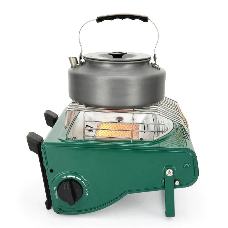 Outdoor Cooker Gas Heater Travelling Camping Hiking Fishing Picnic Equipment Dual-Purpose Use Stove Heater Hunting Warmer