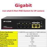 Gigabit POE Switch For IP Camera 6/10 Ports 1000M Network POE Standard RJ45 Hub LAN Injector CCTV NVR Security Surveillance IPC