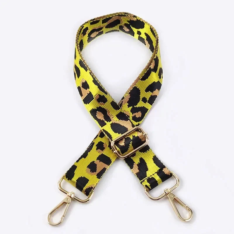 Deepeel Women 3.8cm Wide Colorful Bag Strap Band Leopard Shoulder Crossbody Straps Female Nylon Adjustable Bags Belt Accessory