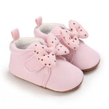 Pink Baby Shoes Princess Fashion Sneakers Infant Toddler Soft sole Anti Slip First Walkers 0-1 year old baby Christening Shoes