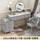 Luxury Nordic Dressing Table Mirror Chair Bedroom LED Modern Dressing Table Drawer Drawer Coiffeuse De Chambre Furniture Makeup