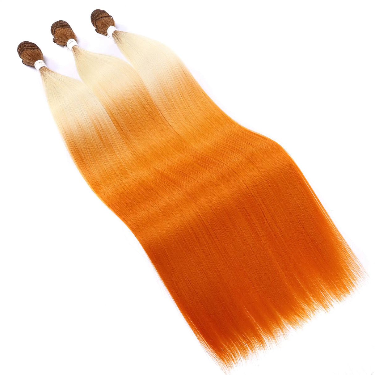 Bone Straight Hair Bundles Salon Natural Hair Extensions Fake Fibers Super Long Synthetic Yaki Straight Hair Weaving Full to End