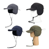 Adjustable Men's Winter Hats Lightweight Waterproof Warm Fleece Lined Earflaps Baseball Cap For Snow Skiing Cap