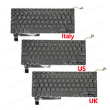 New A1286 Keyboard For MacBook Pro 15" A1286 Replacement Keyboard US UK ES FR RU DE HU KR PT DK NO 2009 2010 2011 2012