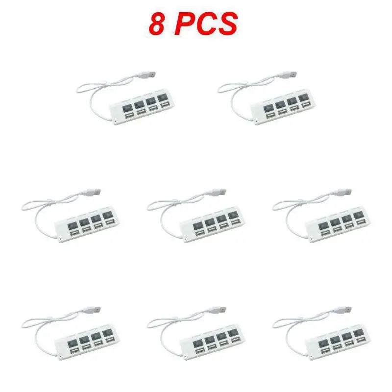 1~8PCS USB Hub USB 2.0 Hub Multi USB Splitter 3 Hab Use Power Adapter Multiple Expander 2.0 Hub With Switch For Laptop