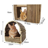 Small Animal Nest Shelter Rabbit House Teeth Grinding Safe Chinchilla Nest Hamster Hideout Habitat for Chipmunk