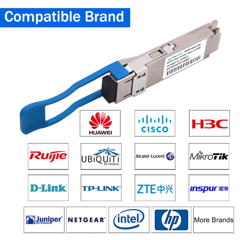 QSFP 40Gb LR4 Transceiver Module QSFP+ 40GBASE-LR4 1310nm 10km/20km LC Fiber Optic Module For Mikrotik,TP-Link Optical Equipment