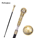 Colorful Luxury Round Handle Walking Stick with Hidden Plate Self Defense Fashion Cane Plate Cosplay Crosier Stick 93cm