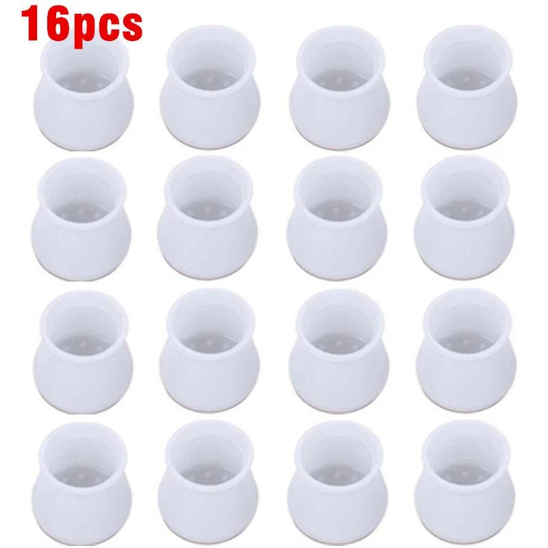 Upgraded 8/16pcs Furniture Silicone Protection Cover with Felt Pads Chair Legs Floor Protectors Caps Anti-Slip Table Feet Covers