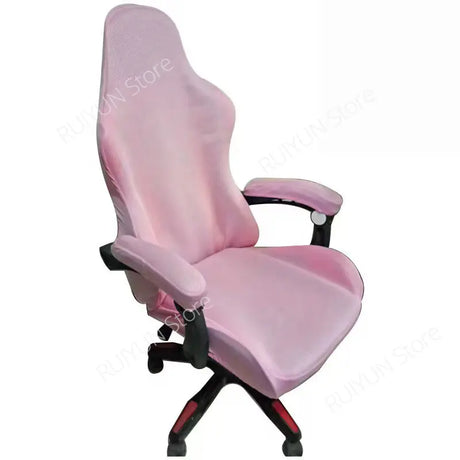 Solid Long Armrest Gaming Chair Cover Breathable Office Chair Cover Seat Cover for Computer Chair Seat Case Dustproof Slipcover