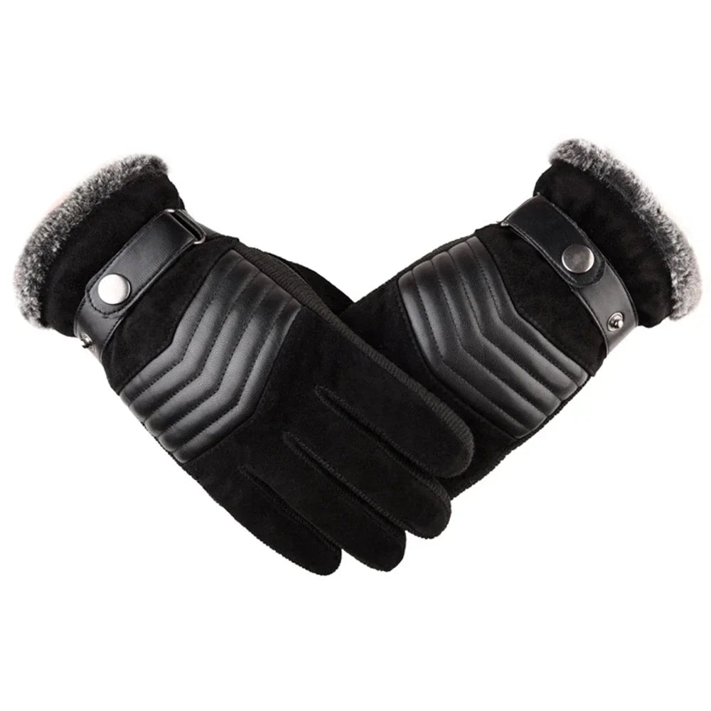 Touch Screen Winter Warm Men's Gloves Genuine Leather Casual Gloves Mittens for Men Outdoor Sport Full Finger Glove ST030