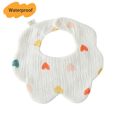 New Thickened 7 Layers Cotton Waterproof Baby Bibs Cute Print Saliva Towel Newborn Burp Cloths for Boys Girls Feeding Drool Bib