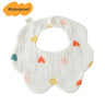 New Thickened 7 Layers Cotton Waterproof Baby Bibs Cute Print Saliva Towel Newborn Burp Cloths for Boys Girls Feeding Drool Bib