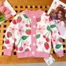 2023 Flower Knit Sweaters Autumn Winter Children's Kids Baby Girls Clothes Thicken Pullover Kids Long Sleeve Sweater