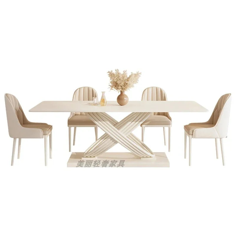 Conference Dining Tables Center Luxury Modern Dining Table Set 4 Chairs Floor Living Room Muebles Para El Hogar Home Furniture