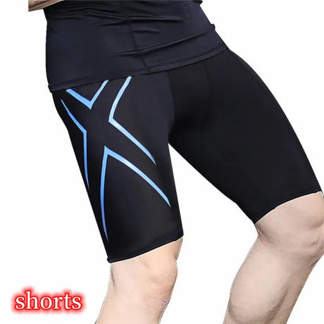 Men's sports pants compression quick-drying fitness sports leggings sportswear training basketball tights gym running shorts men