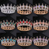 Baroque Crystal Tiaras And Crowns Rhinestone Prom Diadem Crown Tiara For Women Bridal Wedding Hair Accessories Jewelry Crown