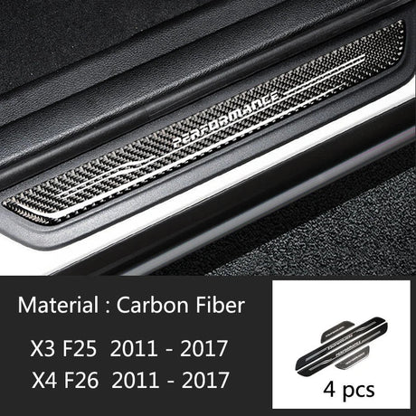 Accessories Door Sill Scuff Plate Guards Protector Sticker For BMW X1 X5 X6 E70 E71 E84 E90 F10 F15 F16 F20 F25 F26 F30 F34 F36