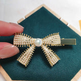 ZHBORUINI 2022 Natural Freshwater Pearl Hair Clips Ladies Elegant Bow Outdoor Luxury Hairpin Headband Pearl Jewelry Accessories