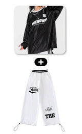 New Teenagers Kids Hip Hop Dance Costume Long Sleeve Tops Baggy Pants Boys Street Dance Wear Girls Jazz K-pop Performance Suit