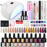 PHOENIXY Gel Nail Polish Set with 36W Nail Lamp Semi Permanent UV Gel Varnish Base Top Coat Complete Nail Art Gel Polish Kit