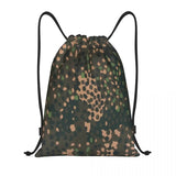 Custom Green Brown Military Camouflage Drawstring Bags Men Women Lightweight Army Jungle Camo Sports Gym Storage Backpack