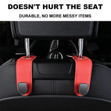 BLALION Car Seat Hook Hanger Hook Flip Leather Suede Auto Back Seat Headrest Hooks Storage Hanger Upgrade Car Interior Organizer