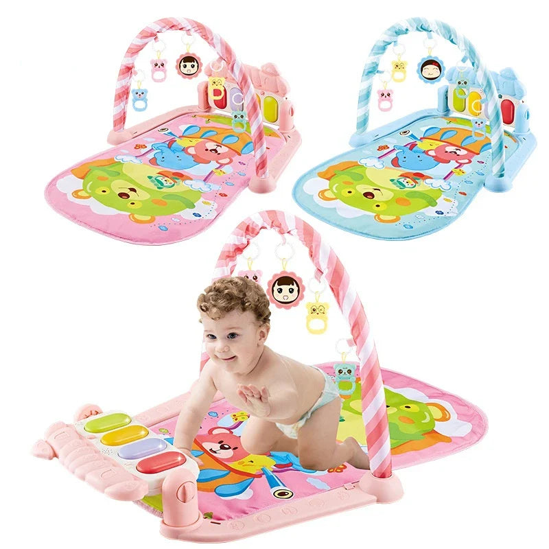 New Baby Gym Tapis Puzzles Mat Educational Rack Toys Baby Music Play Mat With Piano Keyboard Infant Fitness Carpet Gift For Kids