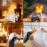 Fiberglass Fire Blanket 1.2X1.2M/2.2X2.2M Fire Flame Retardant Emergency Survival Fire Shelter Safety Cover Fire Extinguisher