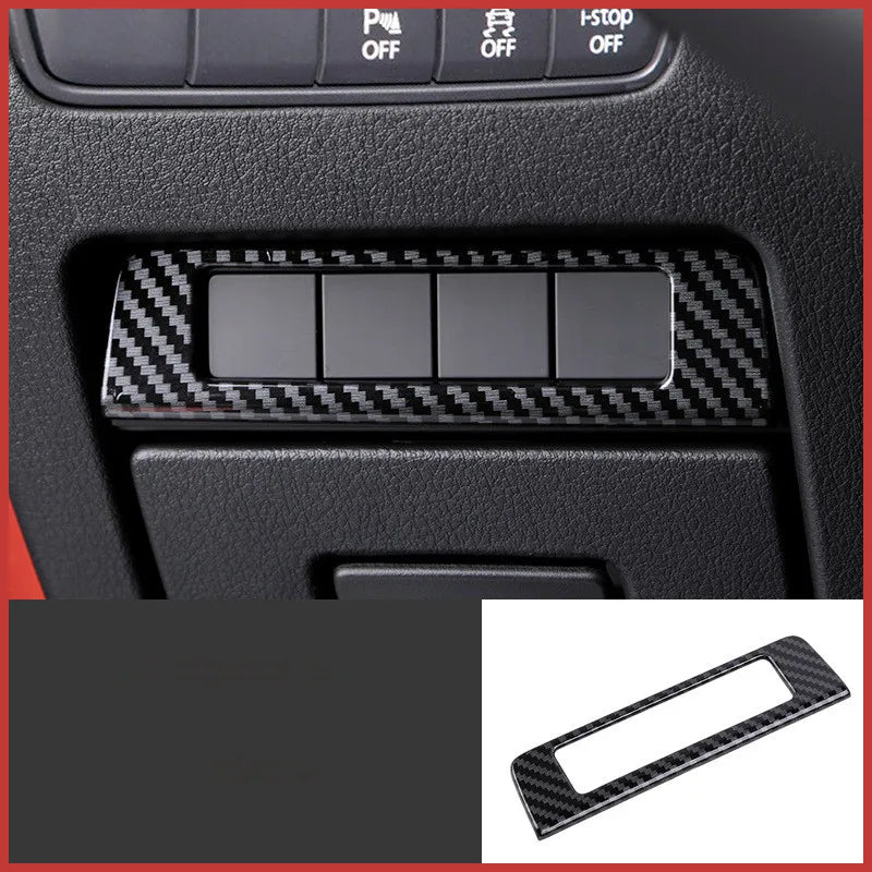 Car Interior Panel Kit Cover Decor Trim Sticker Carbon Fiber Fit for Mazda 3 Axela 2020