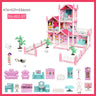 3D Cross-border Blockbuster Children's And Girls' Family Toys, Fantasy Princess Castle Villa Assembly Doll House Set Toys