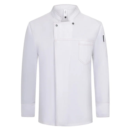 grey Chef uniform Long Sleeve chef jacket Cook Coat Chef T-shirt Baker Work Uniform Waiter Restaurant Hotel Clothes women Logo