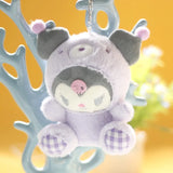 Sanrio Become A Bear Plush Keychain Cinnamoroll Anime Keychains Cute Girl 키링 Kawaii Room Decor Holiday Gifts Toys For Girls Baby