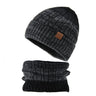 Winter Hat for Men Pullover Hat Scarf Sets Plush Velvet Fleece Lined Women Thick Warm Beanie Hat Balaclav Knitted Hat Caps Male