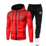 2024 Polka Dot Men's Clothing Tracksuit Hoodies SweatPants Two Piece Sets Suit Fashion Trend Sportswear Fleece Warm clothing