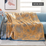 Cotton Muslin Plaid Blanket Summer Bed Sheet Gauze Bedspread Cover for Double Bed Sofa Adult Office Nap Sleeping Throw Blankets