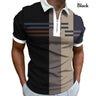 Men's new high-quality short-sleeved Polo shirt luxury casual lapel plaid summer fashion clothing European size top