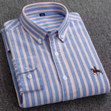 New in shirt oversize 6xl long-sleeve shirts for men 100%cotton Oxford tops slim fit formal plain shirt fashion office clothes