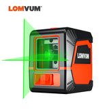 LOMVUM Mini Laser Level Green Beam Horizontal Vertical Cross-Line Powerful Light Source Acurate Measuring Tools Self-leveling