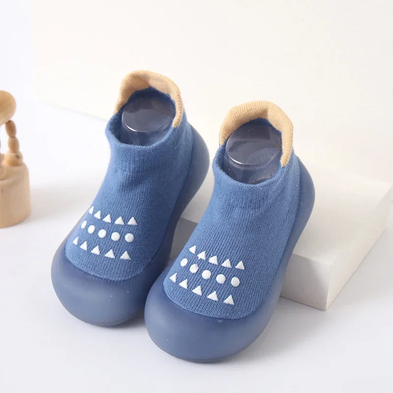 Baby Boy First Walkers Children Sock Shoes Non-slip Floor Socks Boy Girl Soft Rubber Sole Shoes Toddler Sock  Infant Booties