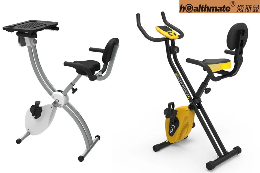 Folding Magnetic Exercise Bike plate Foldable X Bike Home Lose Weight Indoor Cycling Bike with  Computer Desk