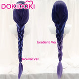 Raiden Shogun Baal Wig Gradient Dyeing Wig Game Genshin Impact Cosplay DokiDoki Baal Cosplay Wig Christmas Free Cap