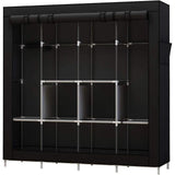 UDEAR Portable Closet Large Wardrobe Closet Clothes Organizer with 6 Storage Shelves, 4 Hanging Sections 4 Side Pockets,