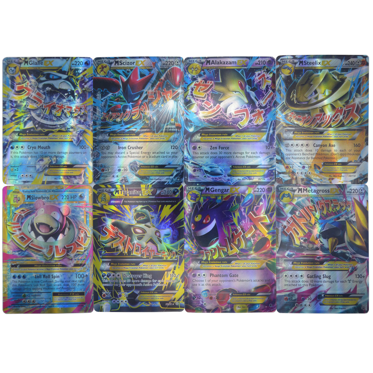 60pcs Mega EX Pokemon Cards Box Display English Version Pokémon Shining Cards Playing Game Collection Booster Kids Toy Gift