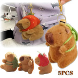 1-20PCS Cartoon Capybara Pendant Plush Toy Doll Bag Hanging Ornament Cute Kapila Keychain Doll Desktop Doll Ornament Car Pendant